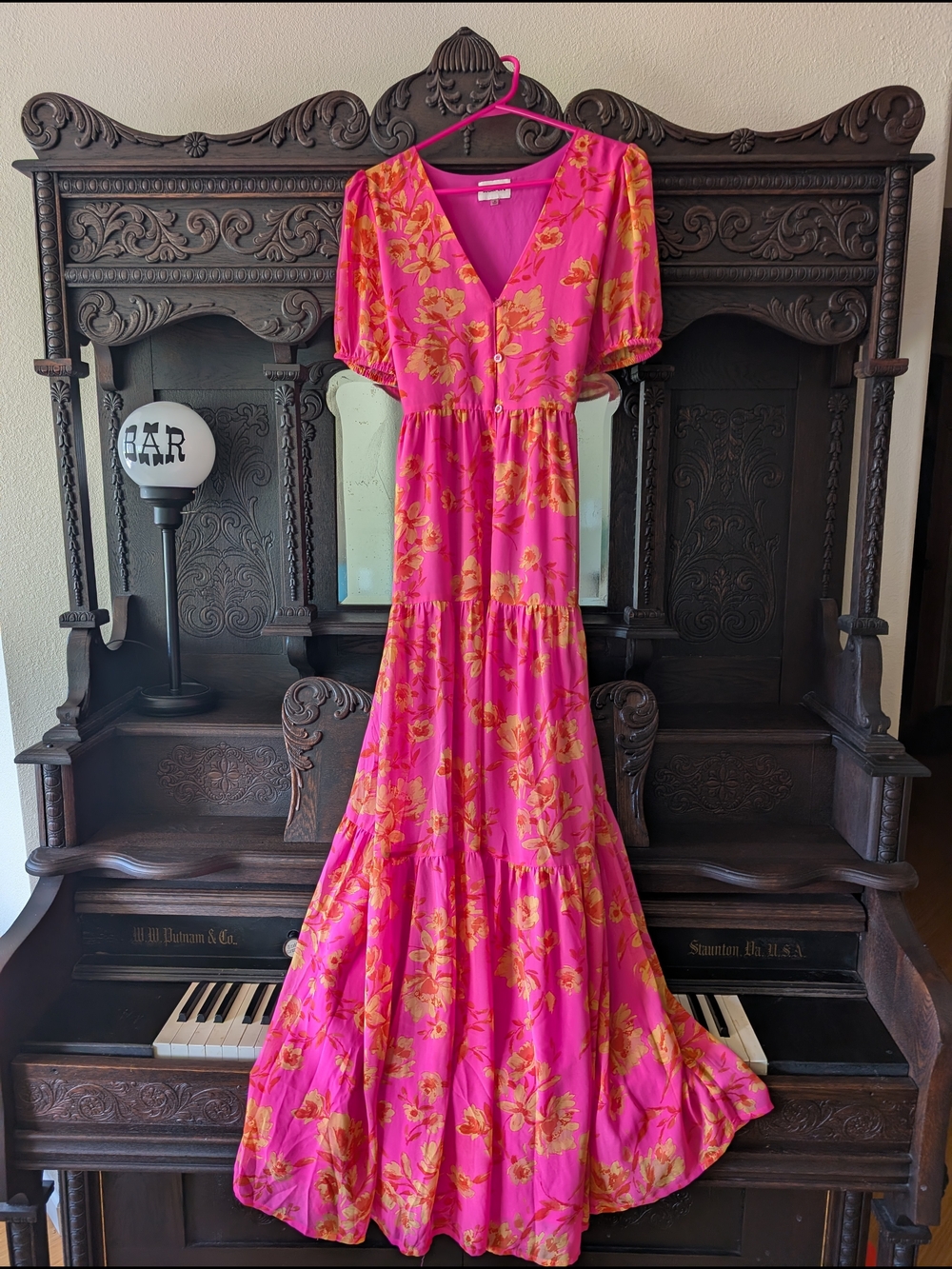 Sugar Lips Hot Rod Maxi Dress, sz M